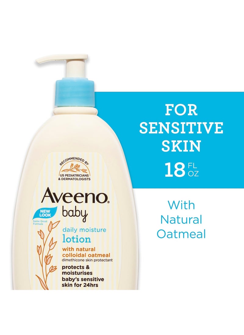 Daily Moisture Moisturizing Lotion For Delicate Skin With Natural Colloidal Oatmeal And Dimethicone Hypoallergenic 18 Fl. Oz Package May Vary