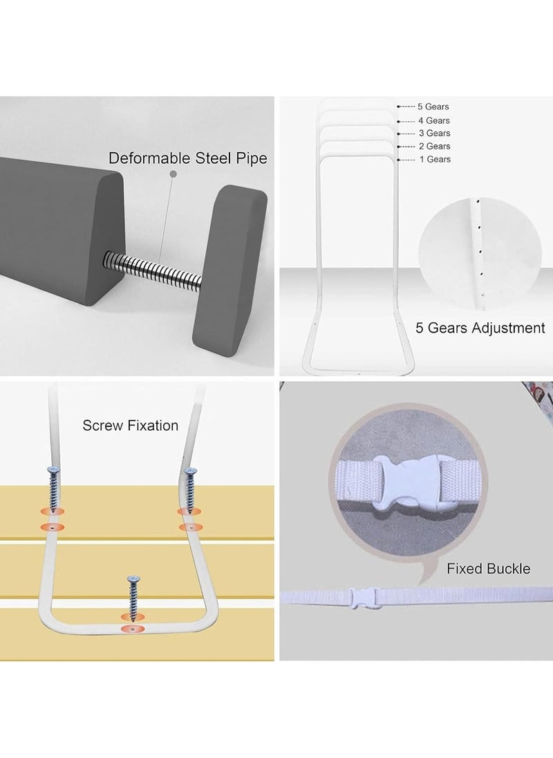 Baby Bed Rail Guard for Toddlers, Infants Bed Safety Guard Rail, Foldable Toddler Bed Crib Rail Guard for Kids, 2M Baby Guard Bumper for Crib, Safe Bed Side Rail for Twin Full-Size Queen King Mattress