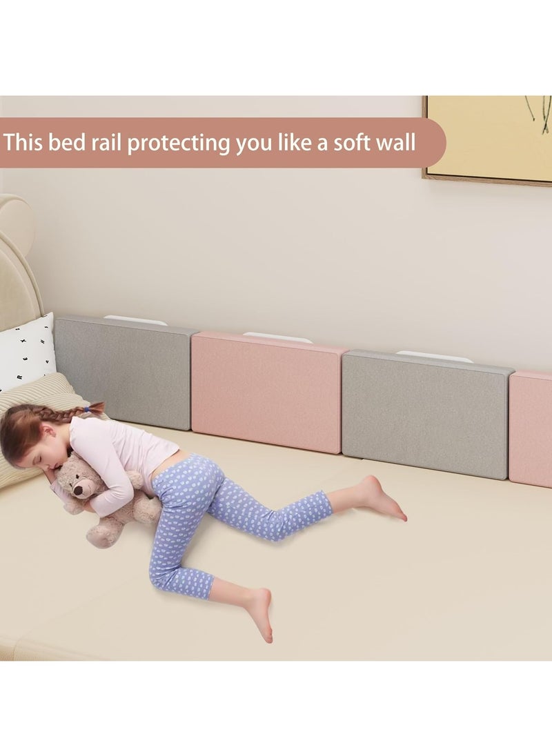 Bed Rail Guard for Toddler, Baby Crib Bed Side Rails, Toddler Bed Rail Guard Bumper, Child Bedrail Safety Bed Fence Protector Rail for Kids, Kids Bed Guard Rail for Full, Queen Size Bed (2*50CM)