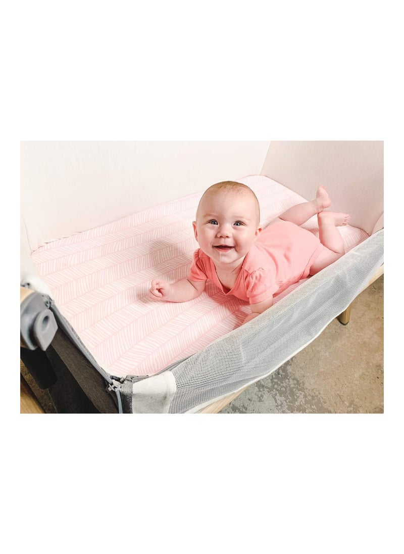 3 Pack 100% Super Soft Jersey Knit Cotton 150 Gsm Portable Mini Crib Mattress Fitted Sheets And Girls By Baebae Goods