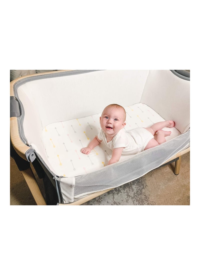 3 Pack 100% Super Soft Jersey Knit Cotton 150 Gsm Portable Mini Crib Mattress Fitted Sheets And Girls By Baebae Goods