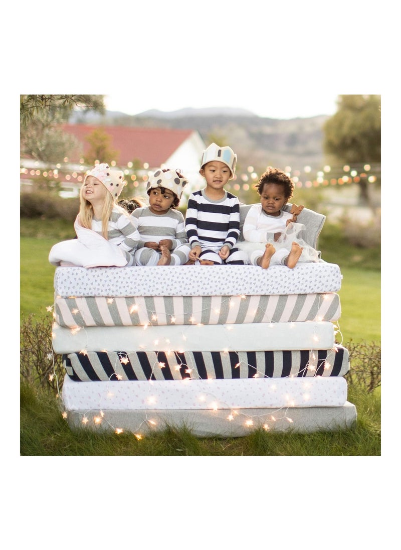 Organic Cotton Crib Sheet For Standard Crib And Toddler Mattresses, Cloud white