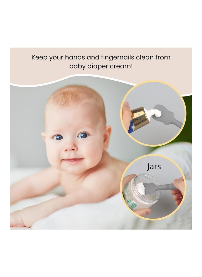 4 Pack Baby Diaper Cream Brush, Newborn, 2 X Large Size, 2 X Small Size (2 X Gray, 2 X White)