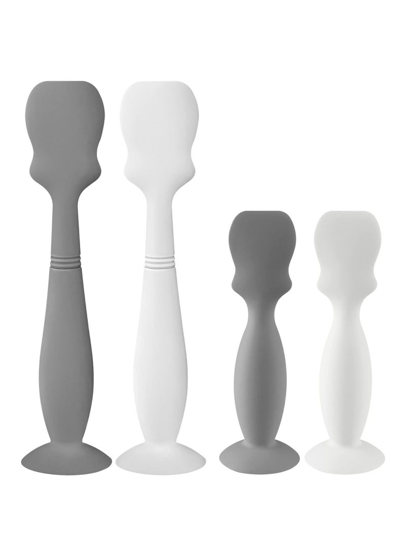 4 Pack Baby Diaper Cream Brush, Newborn, 2 X Large Size, 2 X Small Size (2 X Gray, 2 X White)