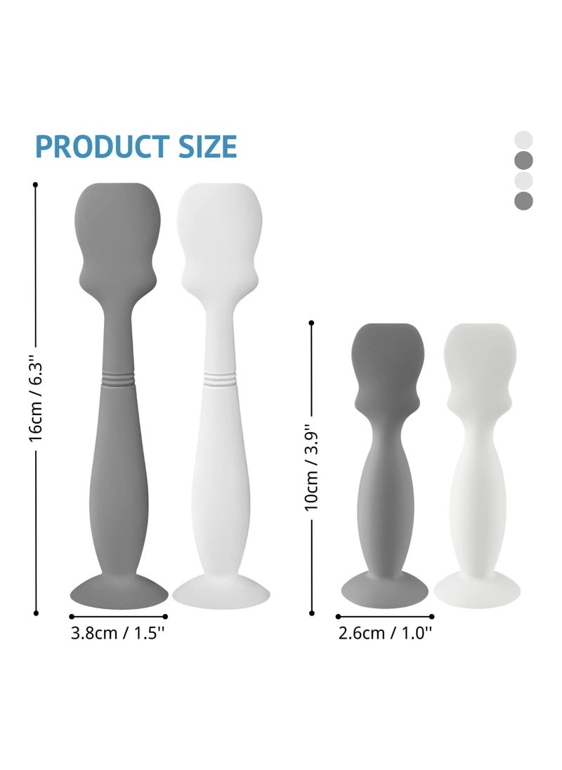 4 Pack Baby Diaper Cream Brush, Newborn, 2 X Large Size, 2 X Small Size (2 X Gray, 2 X White)