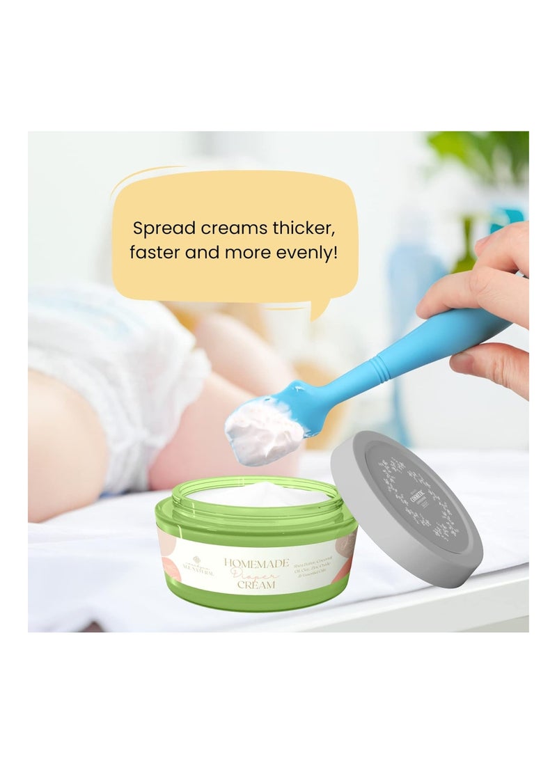 4 Pack Baby Diaper Cream Brush, Newborn, 2 X Large Size, 2 X Small Size (2 X Gray, 2 X White)