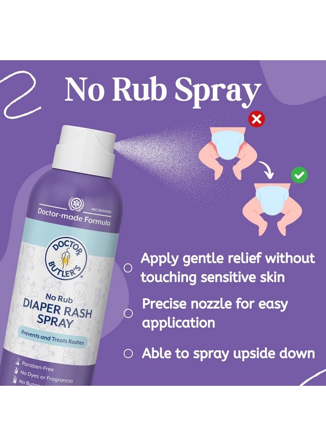 Baby Diaper Rash Spray - No-Rub Sprayable Diaper Rash Ointment To Prevent And Treat Rashes, Skin Protectant Spray With Touch Free Application* (3Oz)