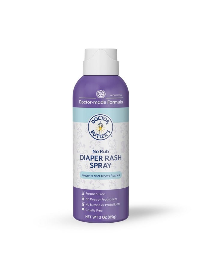 Baby Diaper Rash Spray - No-Rub Sprayable Diaper Rash Ointment To Prevent And Treat Rashes, Skin Protectant Spray With Touch Free Application* (3Oz)