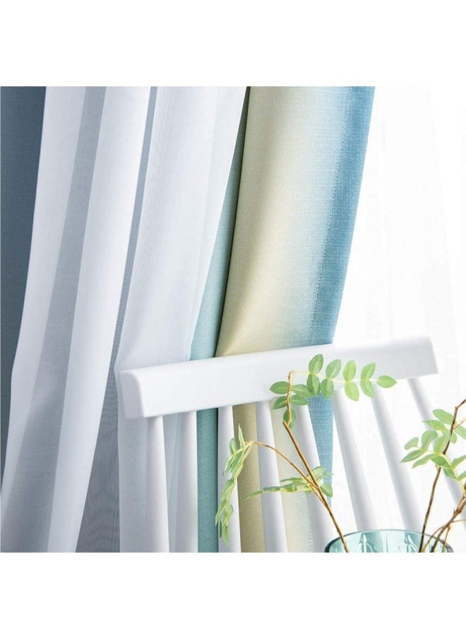 Blackout Curtains, Decorative Thread Foil Blackout Curtains, Thermal Insulated Room Darkening Curtains for Bedroom Living Room 100*250cm