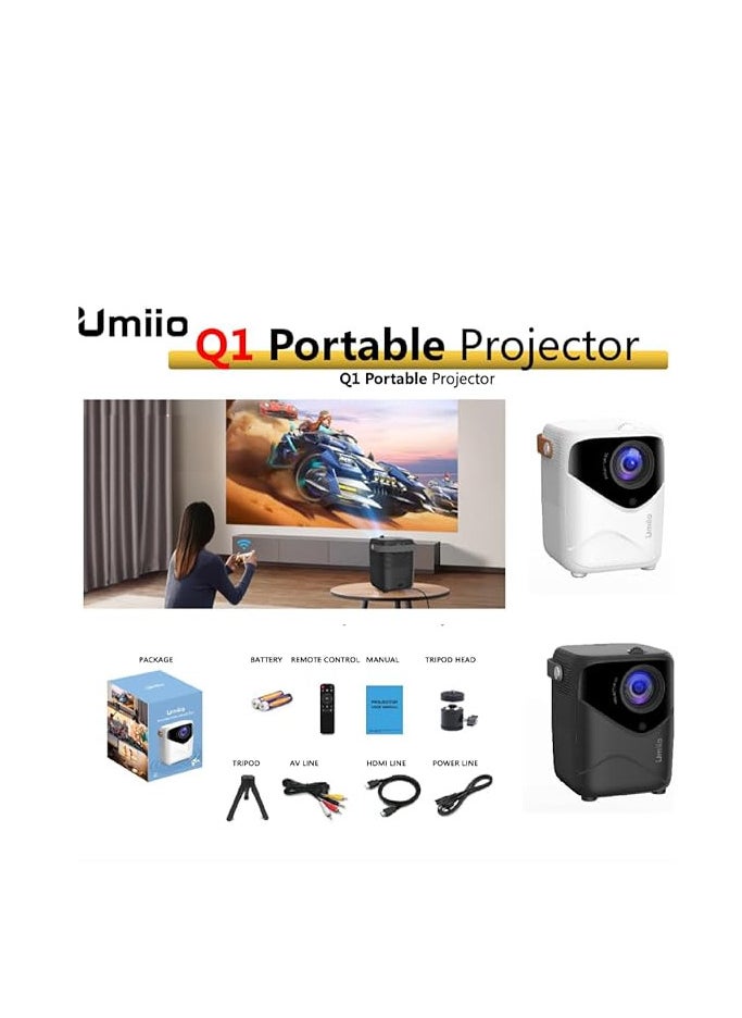 Q1 Portable Video Projector  1080P Android Projector With WiFi  Bluetooth And Tripod