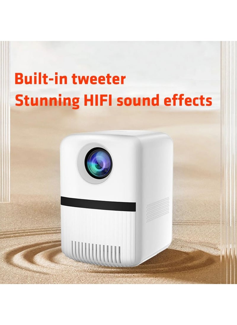 5G WiFi HT01 Pro Wireless Android Projector, 1080p Full HD, Auto-Focusing, 9750mAh Battery, LCD Movie Projector, 200'' Display, Home Theater, Outdoor Entertainment, Children's Gift