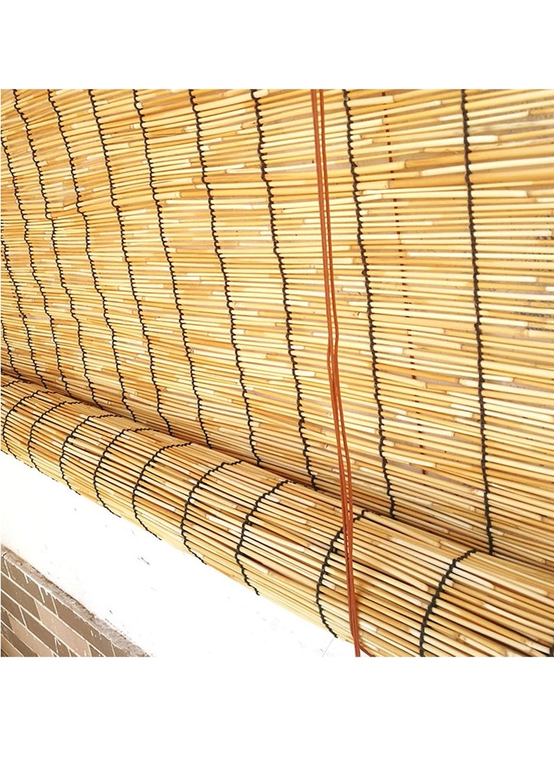 𝐅𝐅𝐃 Bamboo Blind Bamboo Roll Up Blinds for Windows Light Filtering Window Shades for Doors Natural Reed Roller Blind Bamboo Blinds Window Curtain For Outdoor IndoorBamboo Roller Blinds - 100cm u0