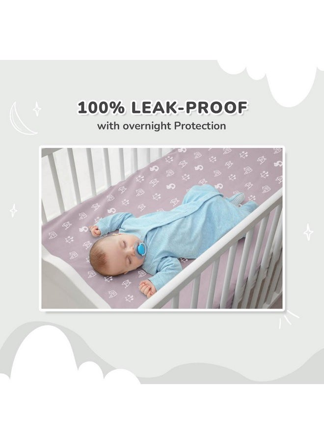 Waterproof Quick Dry Sheet For Baby | Anti-Piling Fleece Extra Absorbent Instant Dry Sheet For Baby Bed | Baby Cot Protector Sheet | Baby Bed Protector (Size-L,Grey)