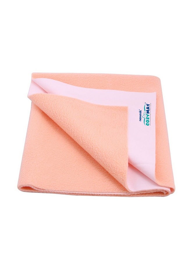 Dry Sheet Quick Waterproof Breathable Bed Protector & Crib Sheet (Size: 70Cm X 100Cm) Peach, Medium