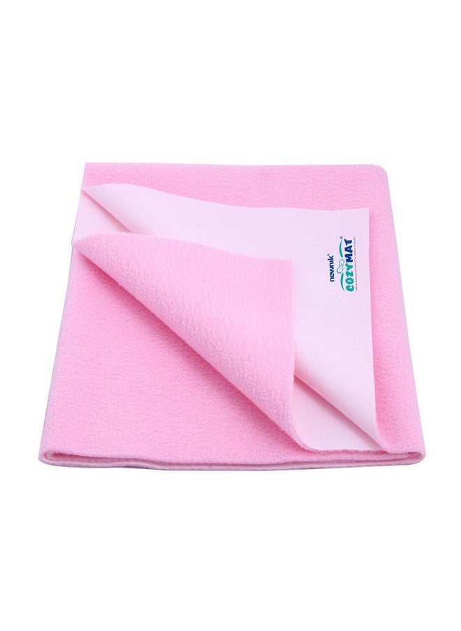 Dry Sheet Quick Waterproof Breathable Bed Protector & Crib Sheet (Size: 140Cm X 220Cm) Pink, Single Bed