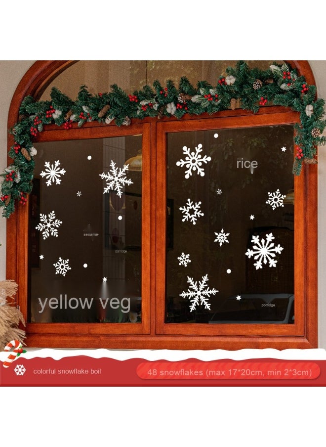 2025 Christmas Static Cling Glass Door Stickers - Santa Claus Window Decorations