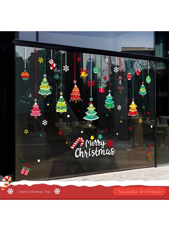 2025 Christmas Static Window Clings - Santa Claus Decor Stickers