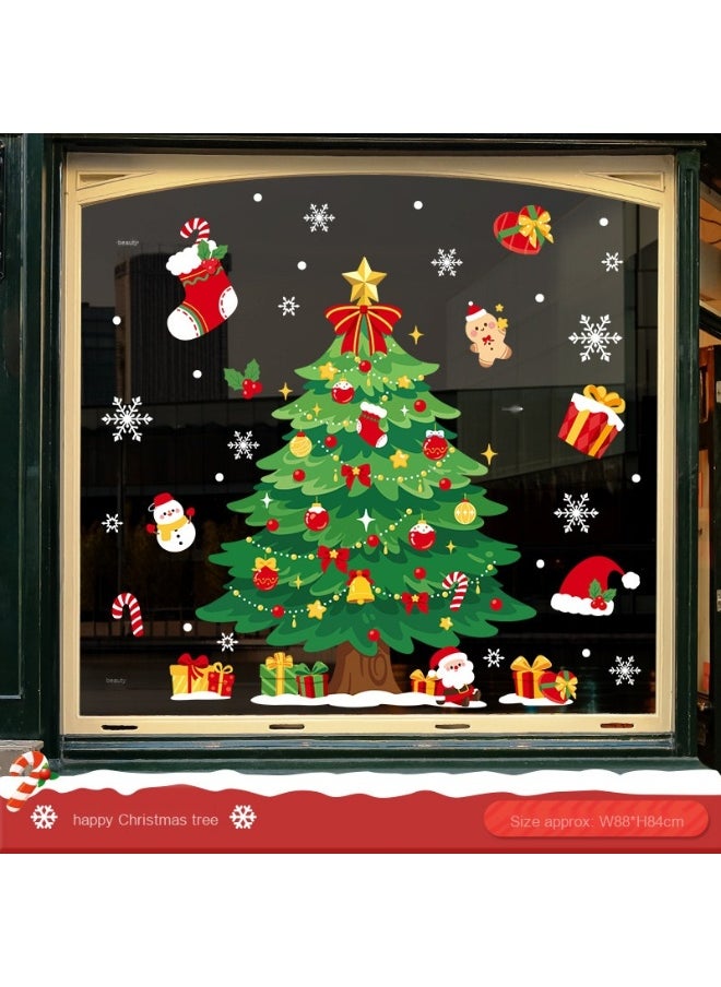 2025 Christmas Static Glass Door Stickers - Santa Claus Window Decoration