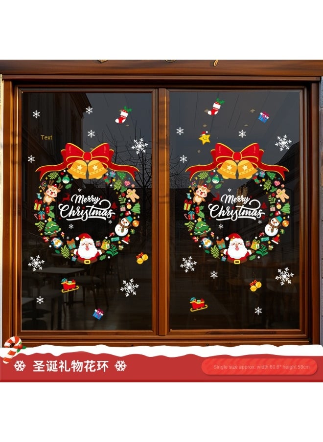 2025 Christmas Static Cling Glass Door Stickers - Santa Claus Window Decoration