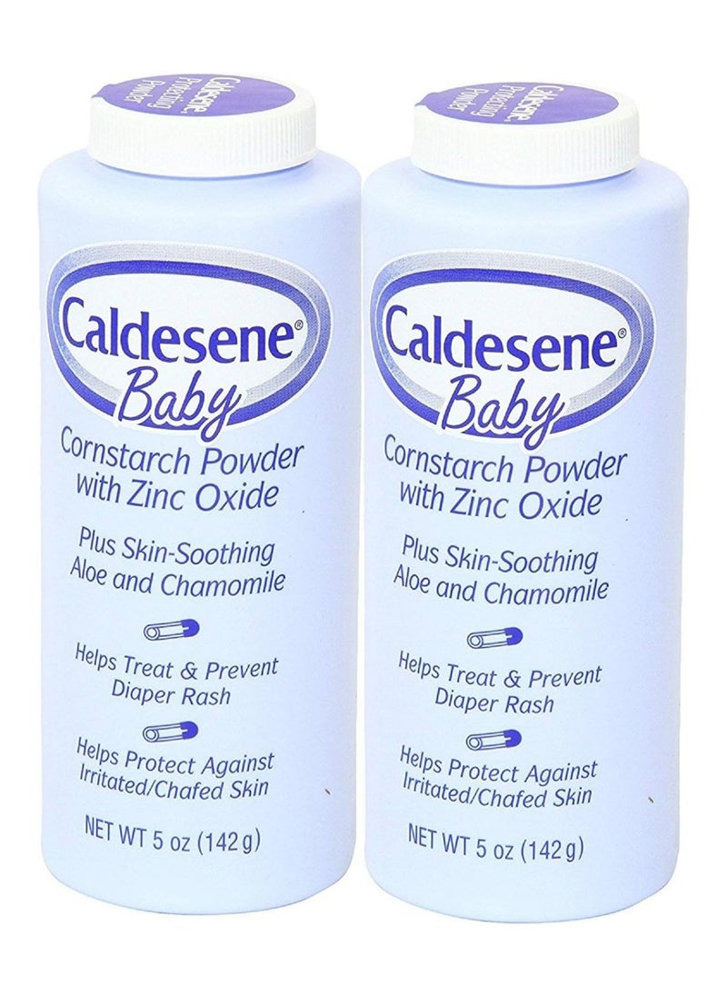 Baby Cornstarch Powder With Zinc Oxide 5 Oz (Pack Of 2)