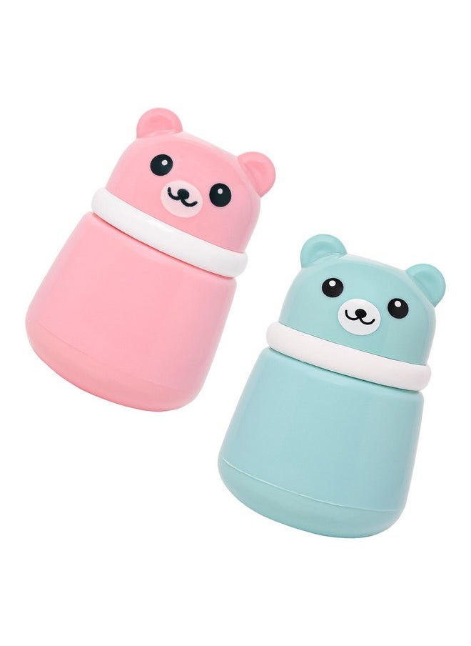 Portable Baby Skin Care Baby Powder Puff With Box Holder Container For New Born & Kids For Baby Face & Body (Pink & Blue)