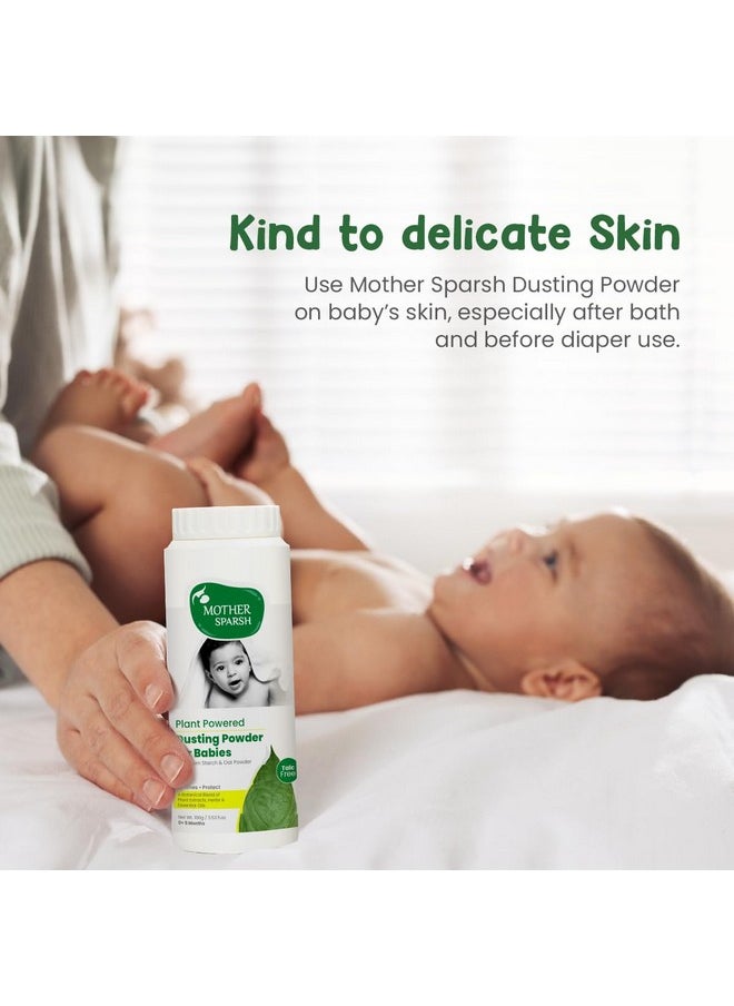 Plant Powered Talc Free Dusting Powder For Babies- 100G X 3 | With Corn Starch & Oat Powder