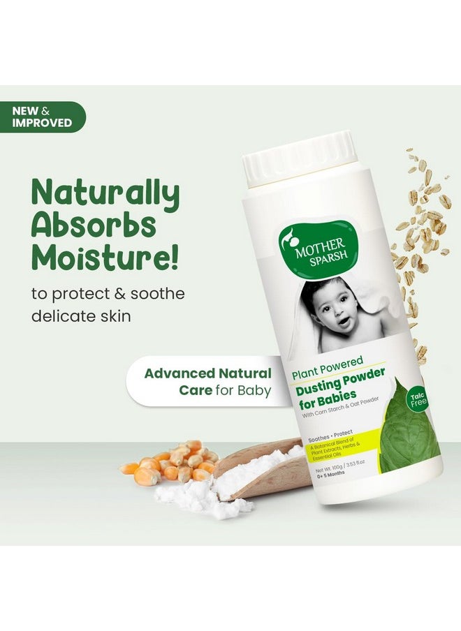 Plant Powered Talc Free Dusting Powder For Babies- 100G X 3 | With Corn Starch & Oat Powder