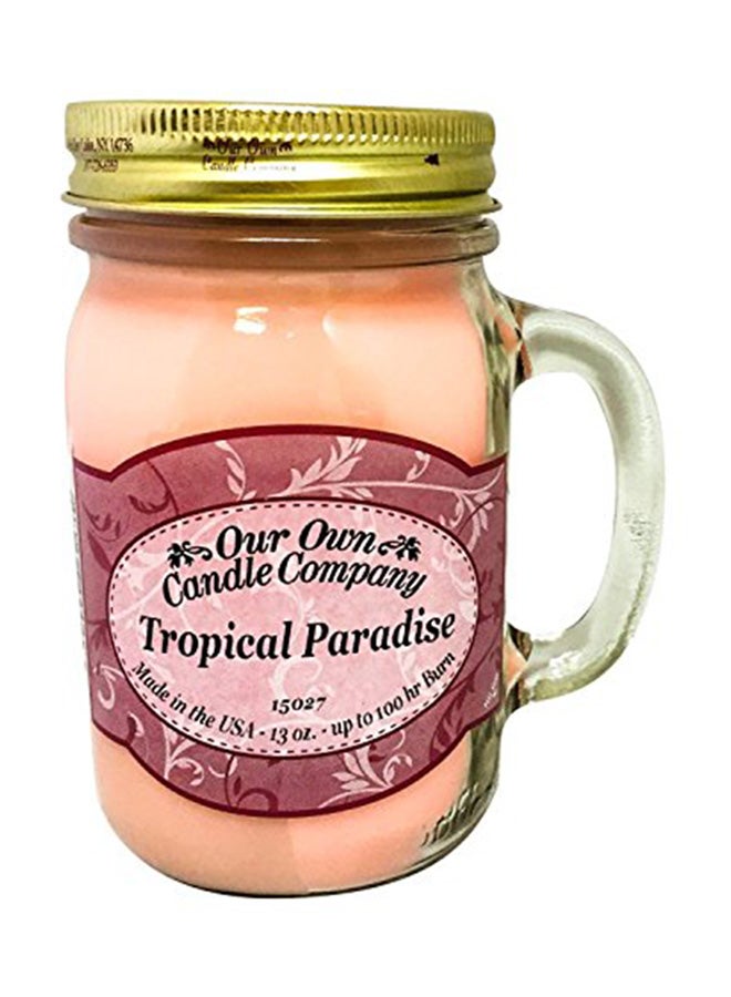 Our Own Candle Company Tropical Paradise Scented 13 Ounce Mason Jar Candle