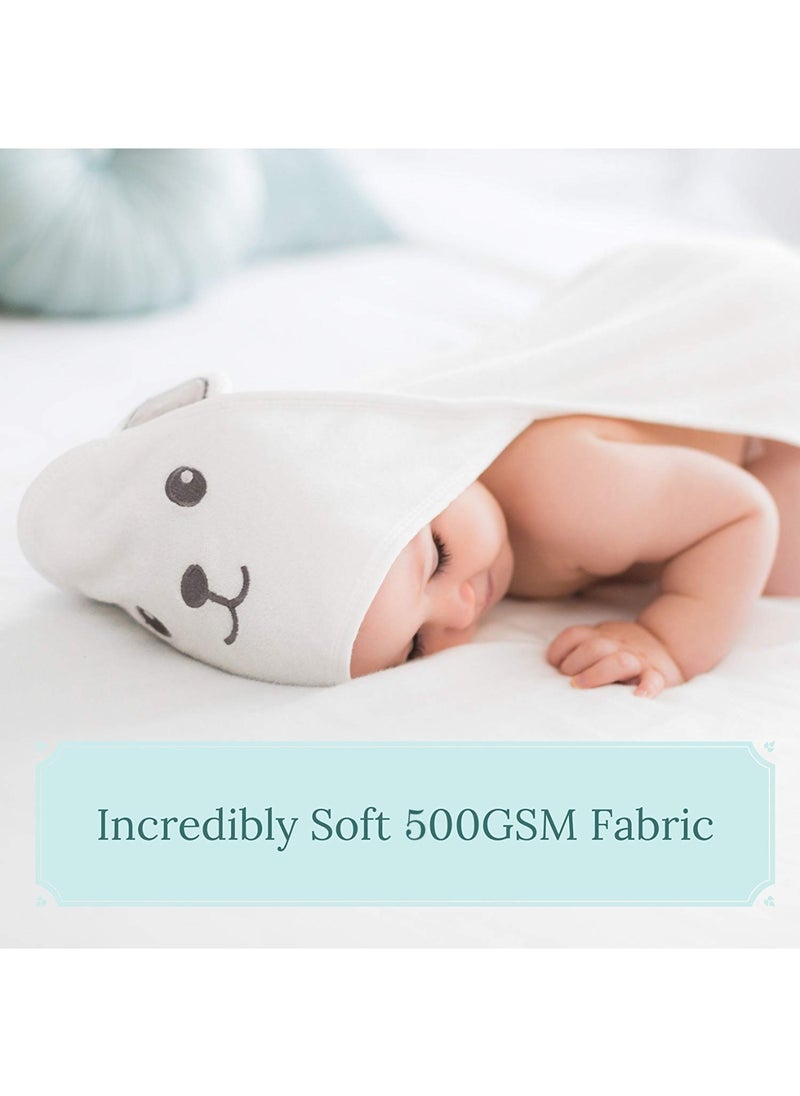 Bamboo Hooded Baby Towel Soft Bath Towel With Bear Ears For Natural Baby Stuff Baby Bath Shower Gifts For Boy And Girl Bear 30 X 30 Inch