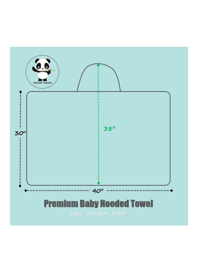 Hooded Baby Towel - Rayon Made From Bamboo, Soft Hooded Bath Towel For Babie, Toddler, Infant, Perfect For Boy And Girl (Panda, 30 X 40 Inch)