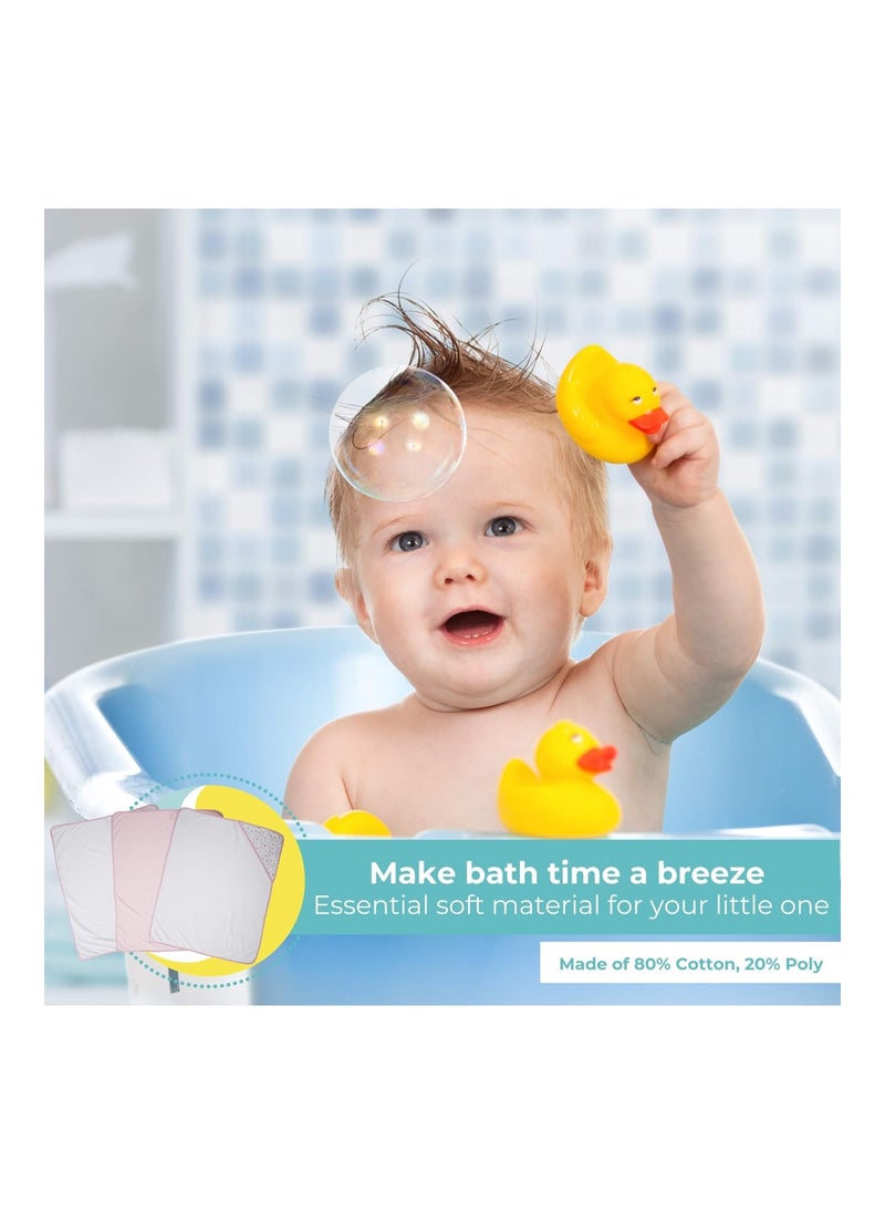 Baby 3 Pack Soft Terry Hooded Towel Set For Newborn Boys And Girls, 26X30 Inch, Pink Butterfly, (301-007)