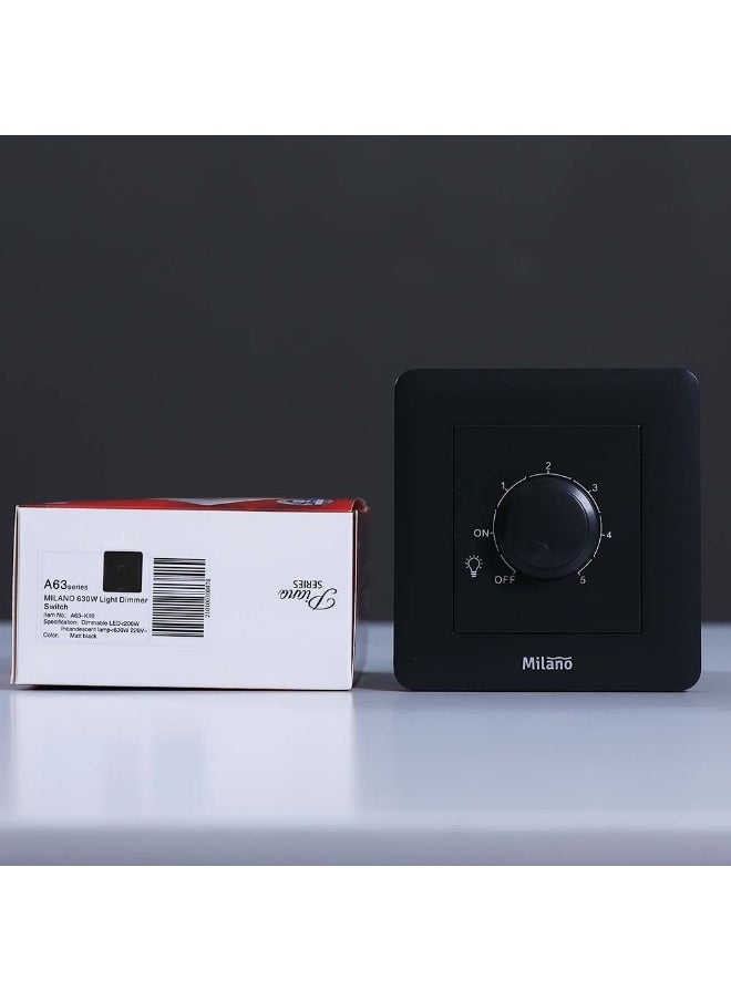 Milano 630W Light Dimmer Switch 5 Level Electrical Switches Sockets Outlets For Home Appliances Mblk Ps