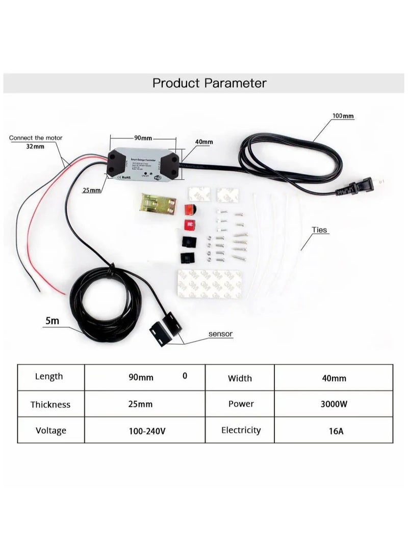 WiFi intelligent switch,garage door opener controller Garage Door Switch Controller Remote Control Graffiti Voice Control works with Alexa echo Google home smartlife Tuya application control without hub