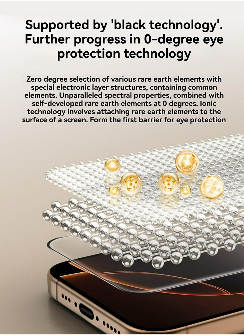 SSW for Apple 16pro tempered film anti-peeking eye protection screen protector anti-blue light iPhone 16promax cell phone film glass explosion-proof film