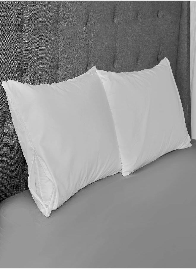 Aller-Ease Washable Hot Water Wash Pillow Protector, 4 Pack, White 4 Count