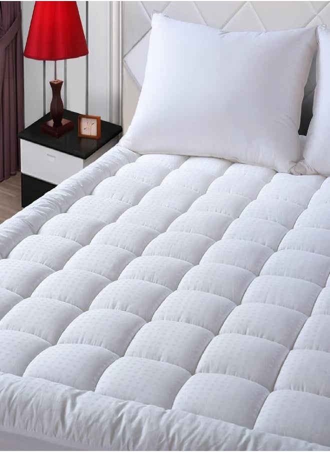 EASELAND Queen Size Mattress Pad Pillow Cover Quilted Fitted Mattress Protector Cotton Top 8-21