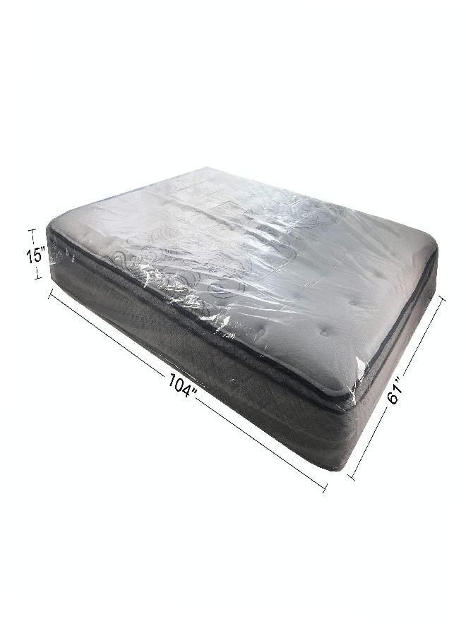 Uboxes Queen Mattress Moving Cover, 2 Pack, Clear, 61 x 15 x 90, QUEENCOVER02