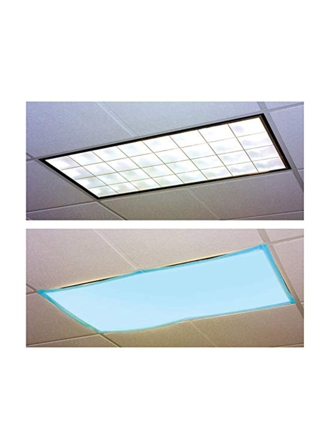 4-Piece Insights Fluorescent Light Filter Tranquil Blue 6x6x2.8inch