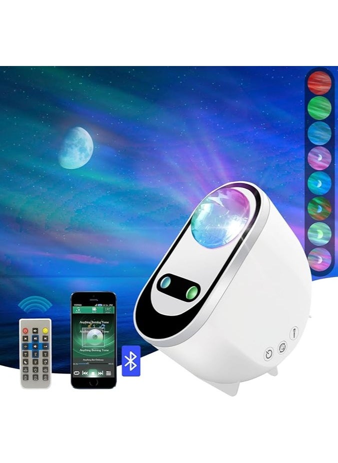 Galaxy Star Projector  Night Light  Projector, 6 White Noise Starry Moon Light with Bluetooth Speaker for Adult Kids Gift, Bedroom, Room Decor