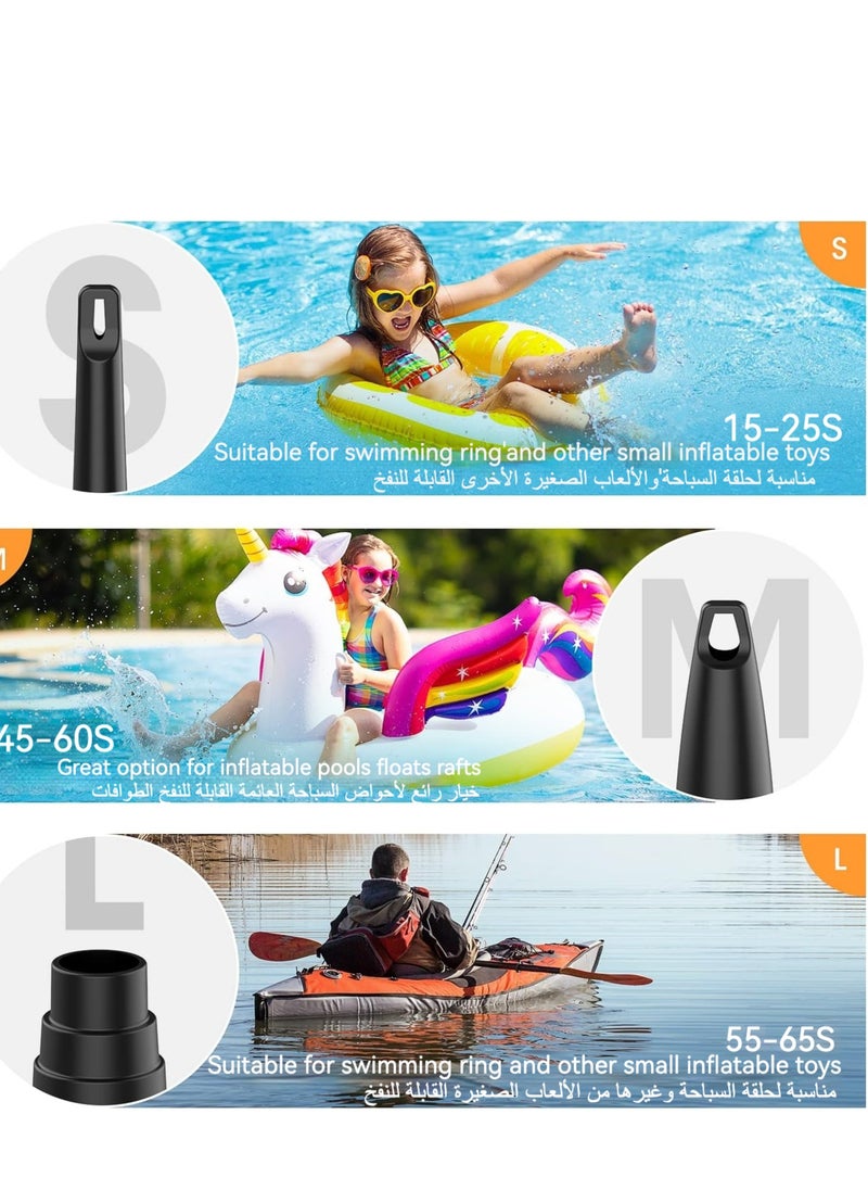 Huake USB Outdoor Multifunction Inflatable Deflate Pump, 5200mAh Portable Air Mattress Pump, Quick-Fill Electric Air Pump for Outdoor Camping, Inflatable,Boats,Raft,Pool,Floats,Swimming Ring, Air Bed