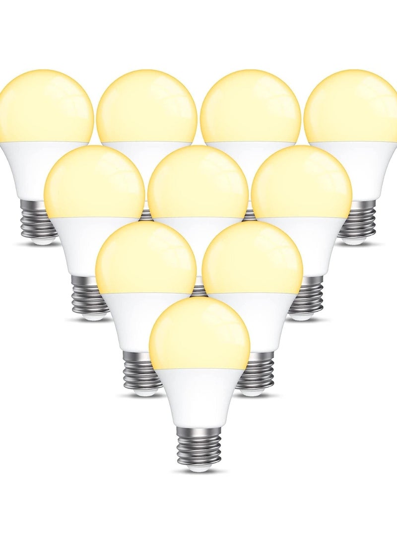 10-Piece E27 LED Bulb Warm White 3000K, Non-Dimmable