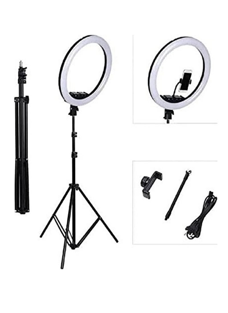 MJ-38 RGB LED Soft Ring Light Tripod Stand For Camera Smartphones Shooting Vlogging And Reels