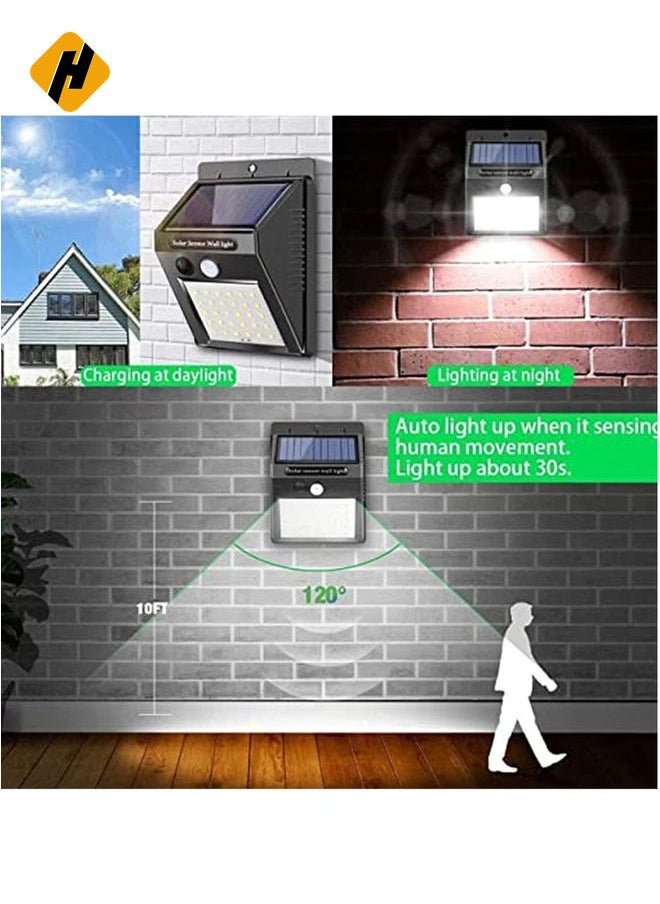 Solar Wall Lights Outdoor, iToncs Waterproof Super Bright Solar Motion Sensor Security Lights Wireless Solar Powered Light for Garden