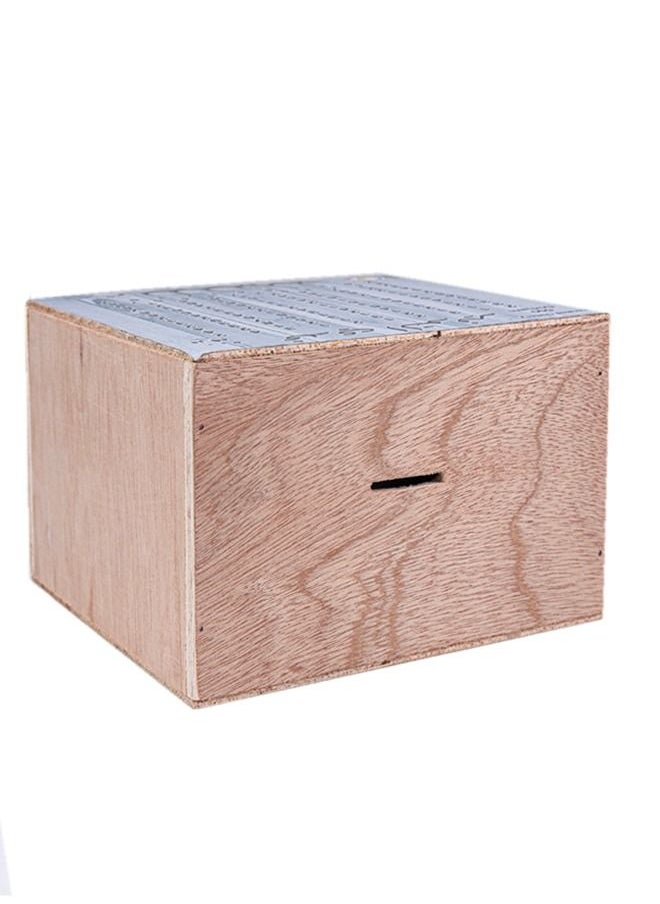 500 Dirham Handmade Wooden Square Money Piggy Bank Coin Box