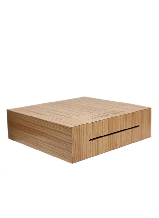 5,000 Dirham High Quality Wooden Square Money Piggy Savings Bank Coin Box