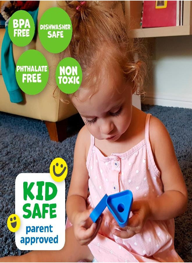 Skoolzy Nuts and Bolts 12 Piece Set Sensory Occupational Therapy STEM Toddler Toys for Kids Develops Fine Motor Skills Boys and Girls Ages 2+ Includes eBook - Travel 12 Piece
