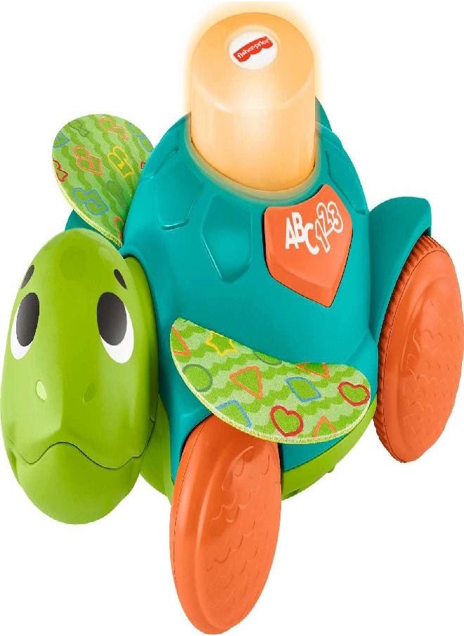 Fisher-Price Linkimals Baby & Toddler Toy Sit-To-Crawl Sea Turtle With Interactive Lights Music And Rolling Motion For Ages 9+ Months