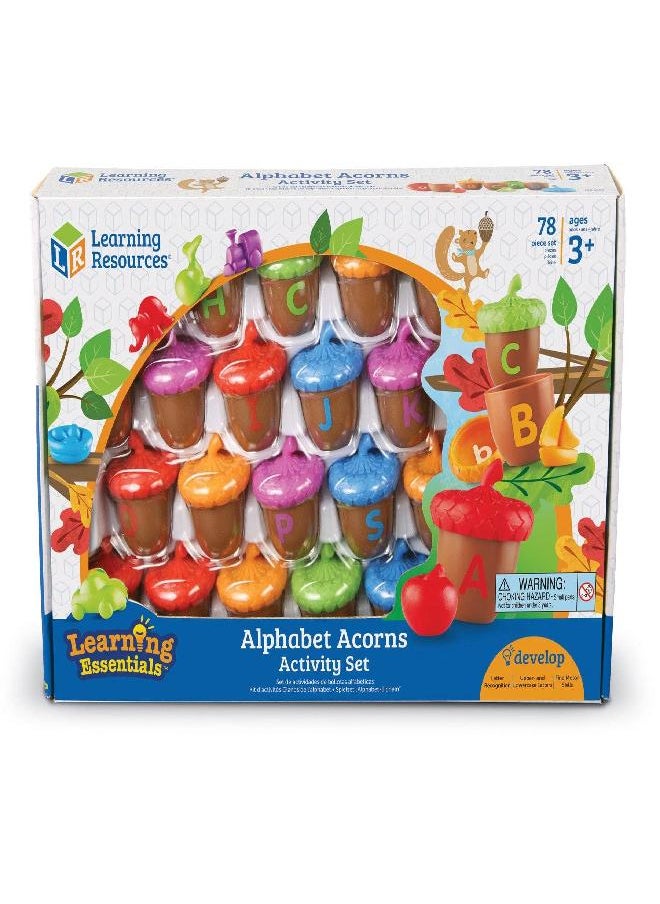 Learning Resources Alphabet Acorns Activity Set, Develops Letter Recognition, Educational Toys for Toddlers, Homeschool, Visual & Tactile Learning Toy, 78 Pieces, Ages 3+