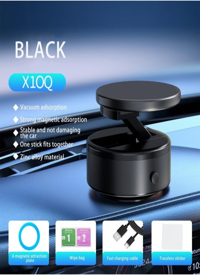 Car Phone Holder Vacuum Magnetic Play Car Phone Holder Hands-Free Shower Phone Holder, 360° Rotation Electric Suction Cup Magnetic Phone Holder for All Smooth Surface