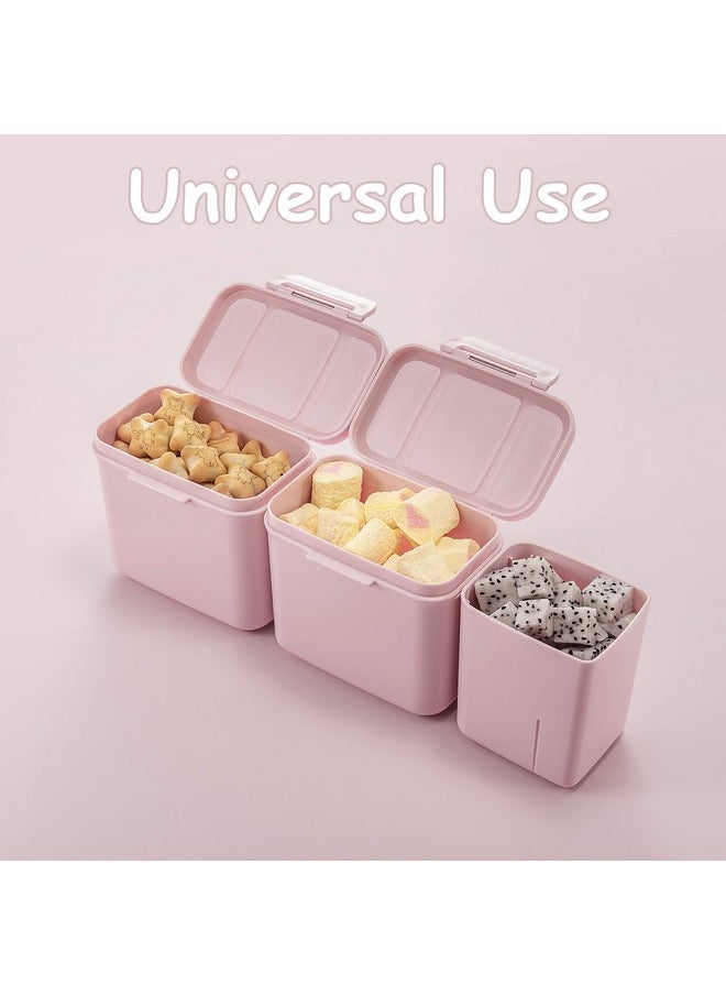 Formula Dispenser With Scoop Milk Powder Formula Containers For Travel Baby Food Storage And Snack Cup For Outdoor Activities On-The-Go Pink(Outer Box Capacity: 0.92 Lb(420 G))